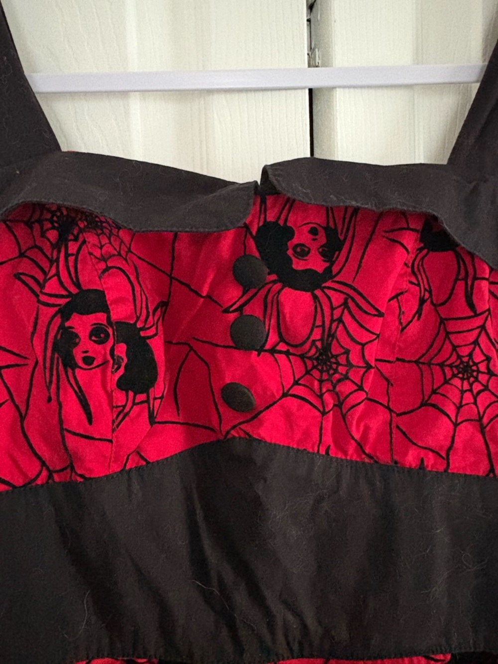 Hell Bunny Red and Black Spider Web Swing Dress - Picture 8 of 8